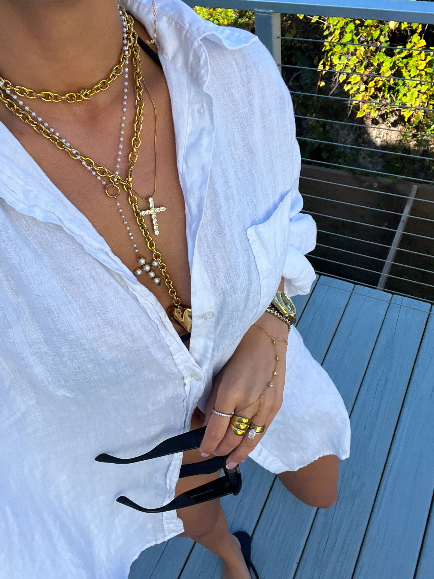 DIAMOND CROSS NECKLACE