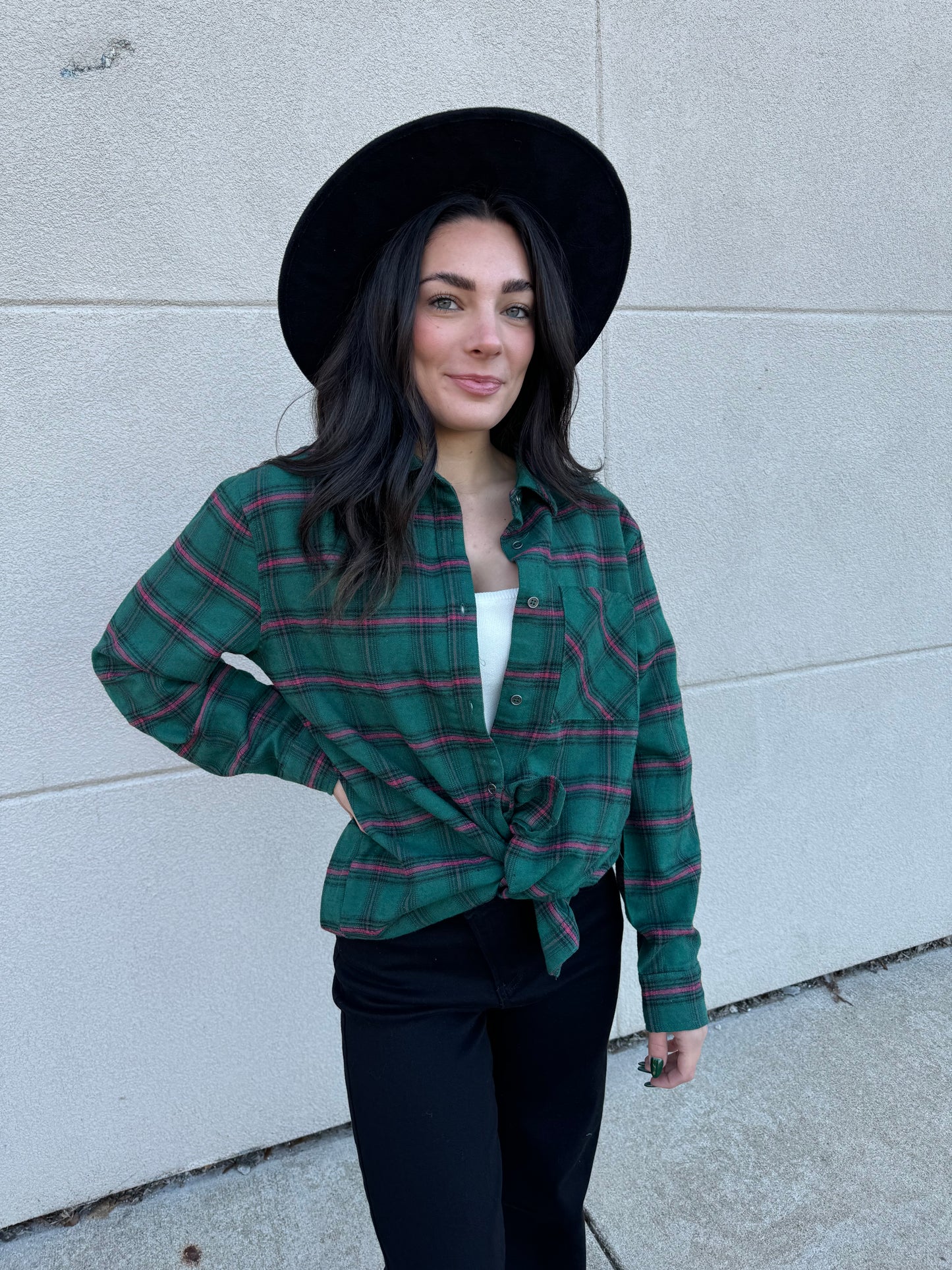 Mari Green Flannel Shirt