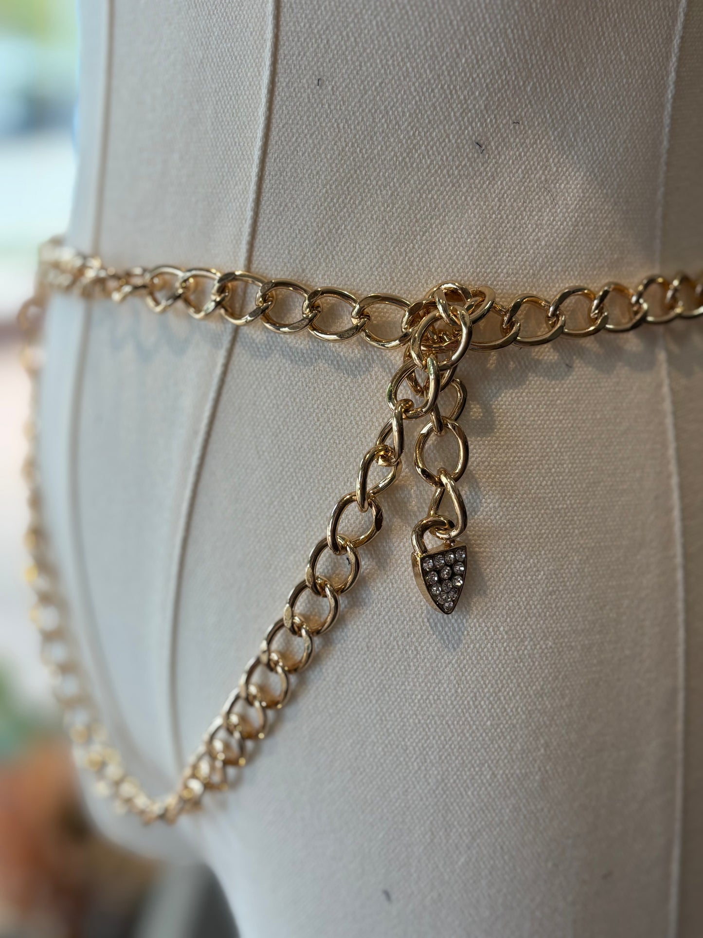 Bling Chain Belt - Gold