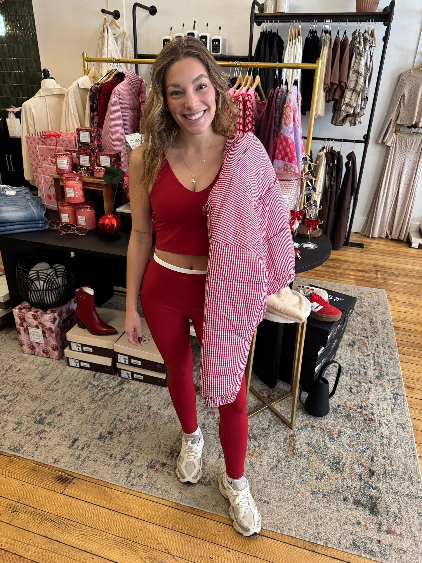 Aligned Cropped Tank | Cherry