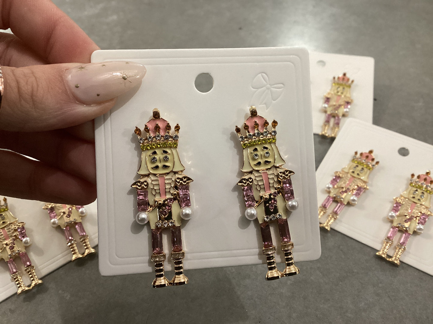 Pink Nutcracker Earrings