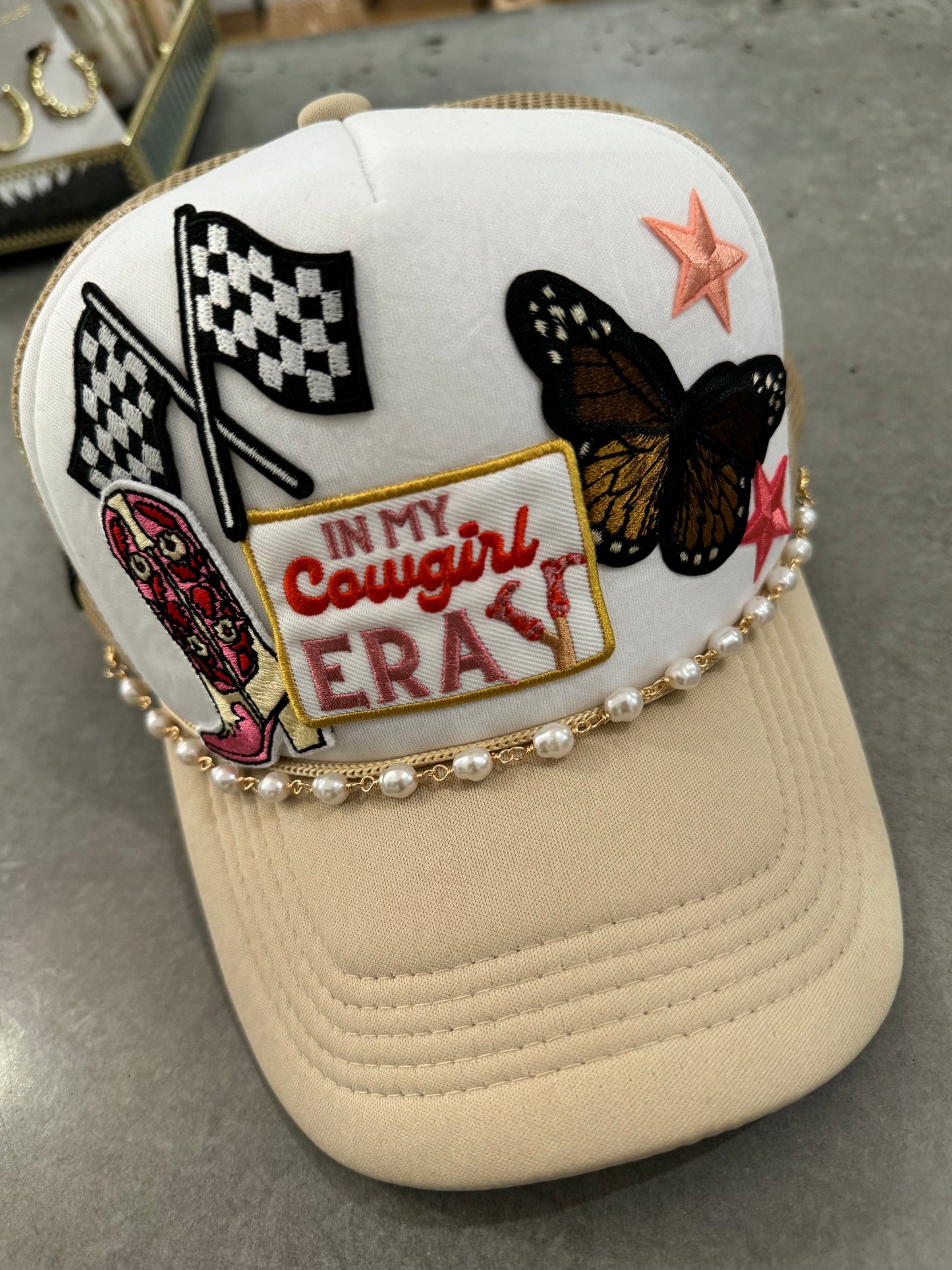 Chunky Pearl Hat Chain