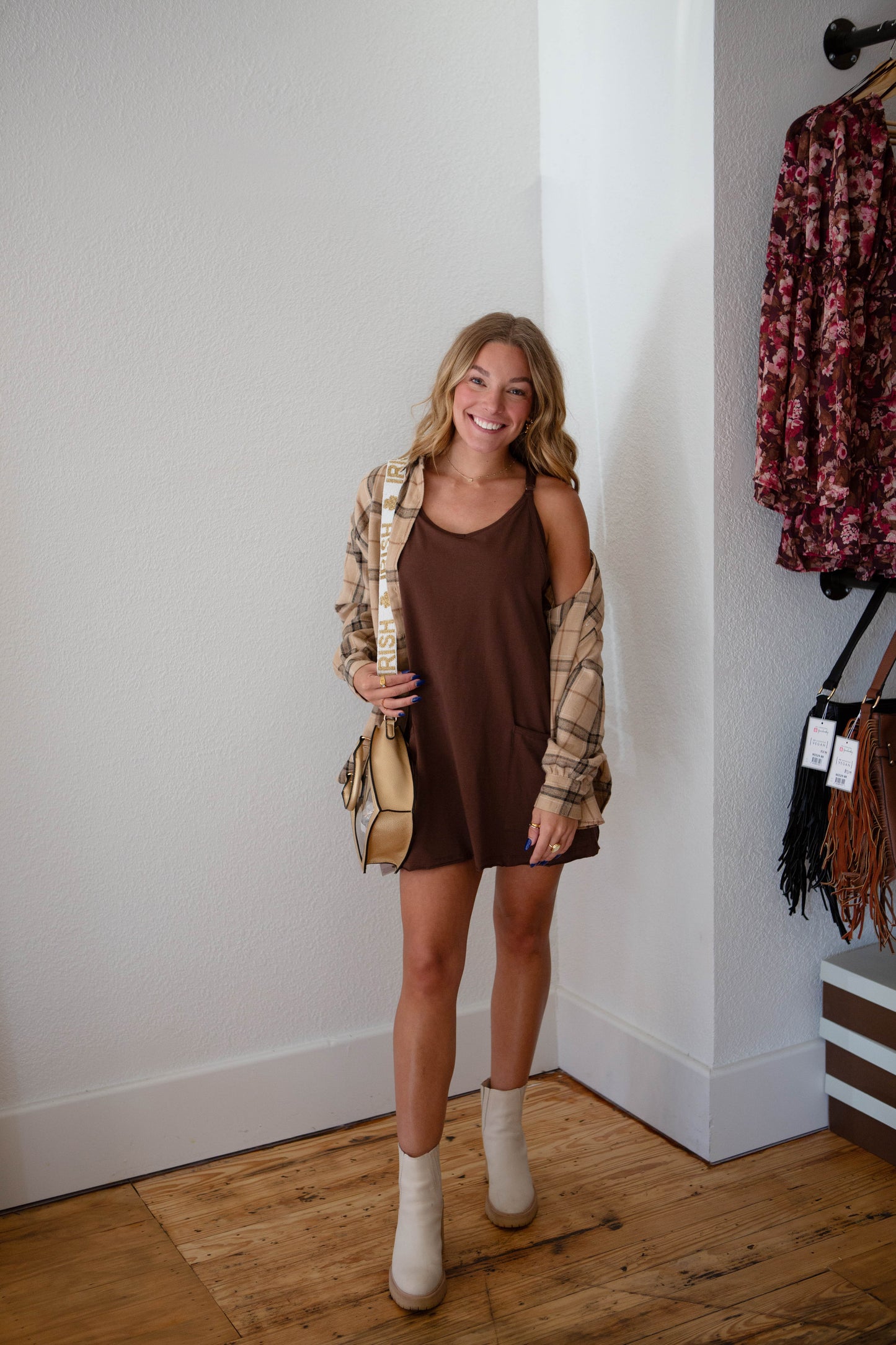Easy Street Romper - Brown