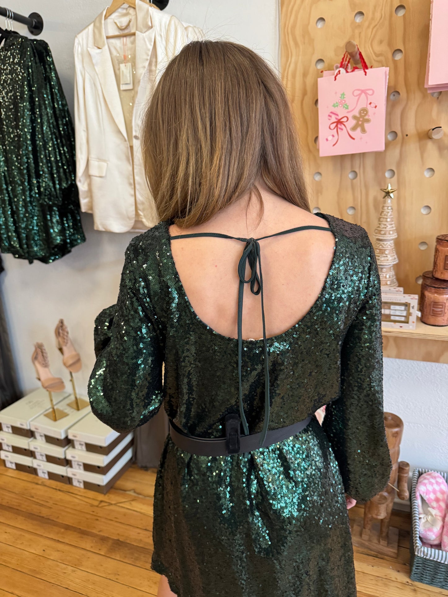 Sequin Shift Dress