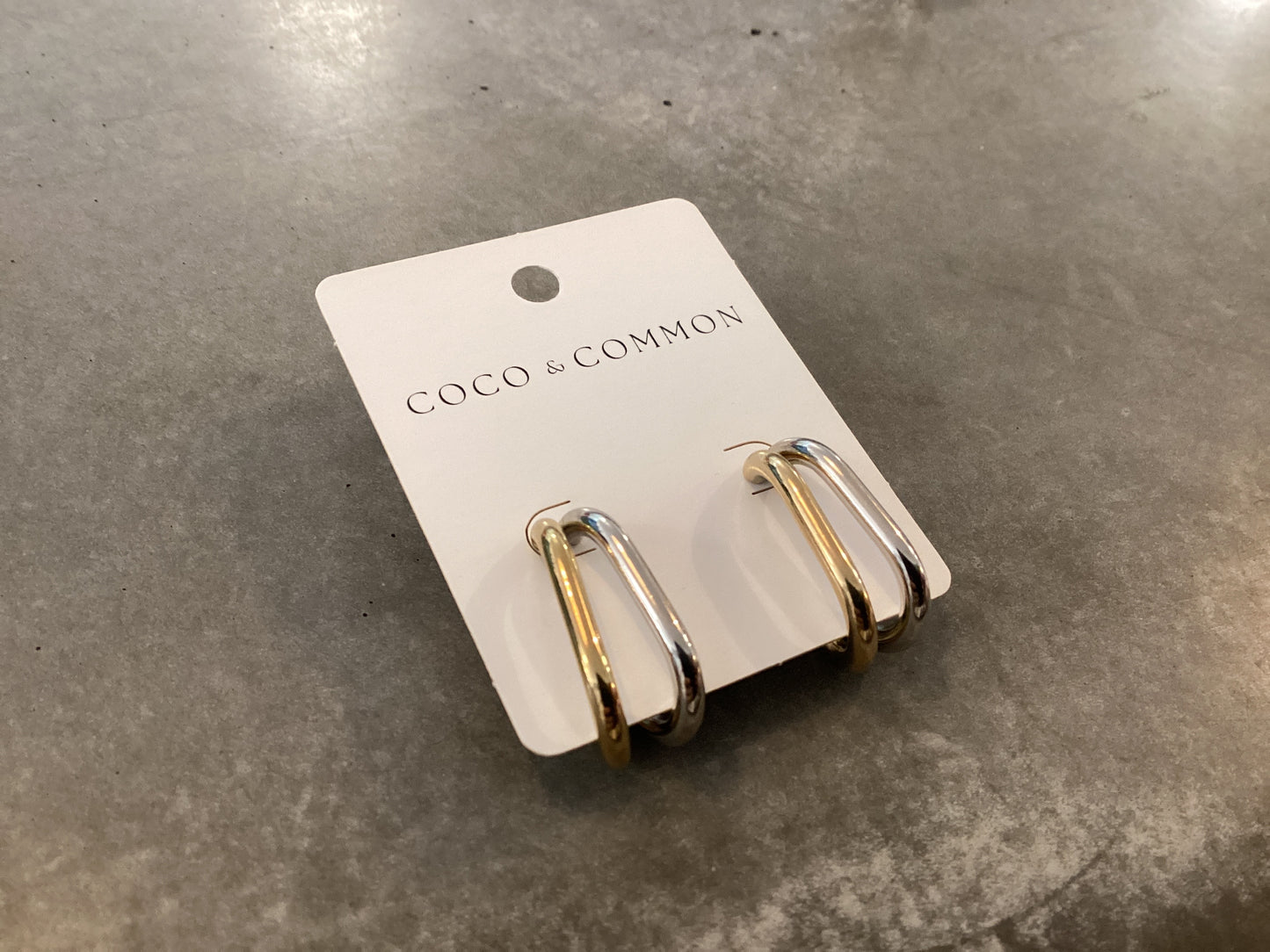 Two-Tone Link Earrings