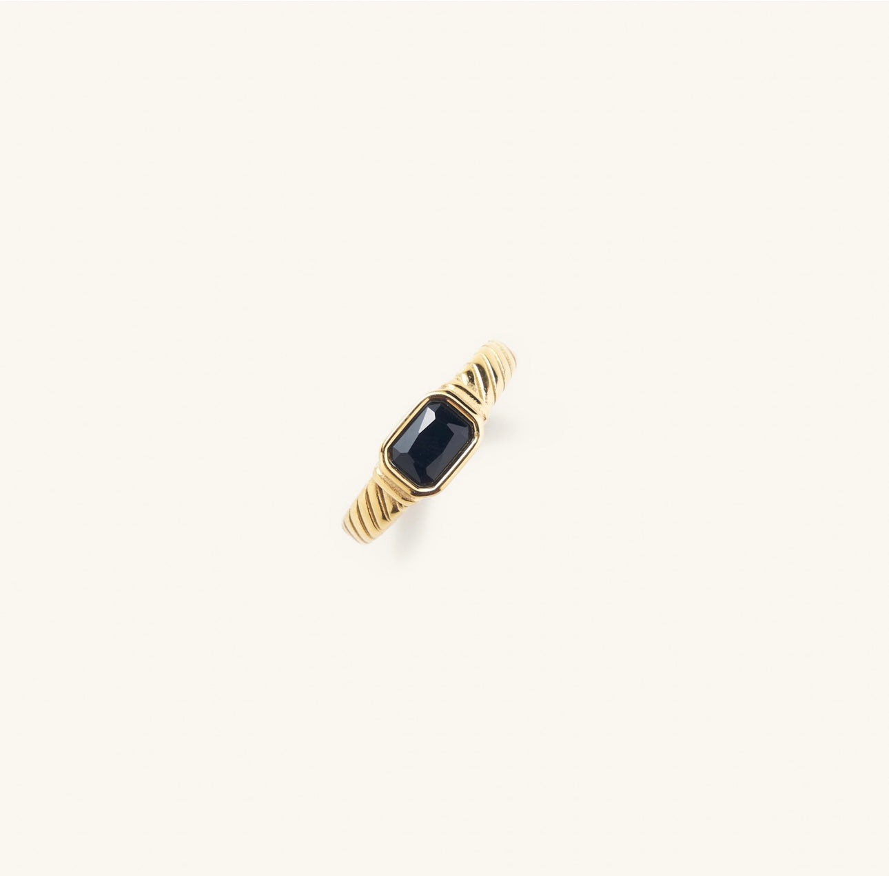 Braided Black Onyx Ring