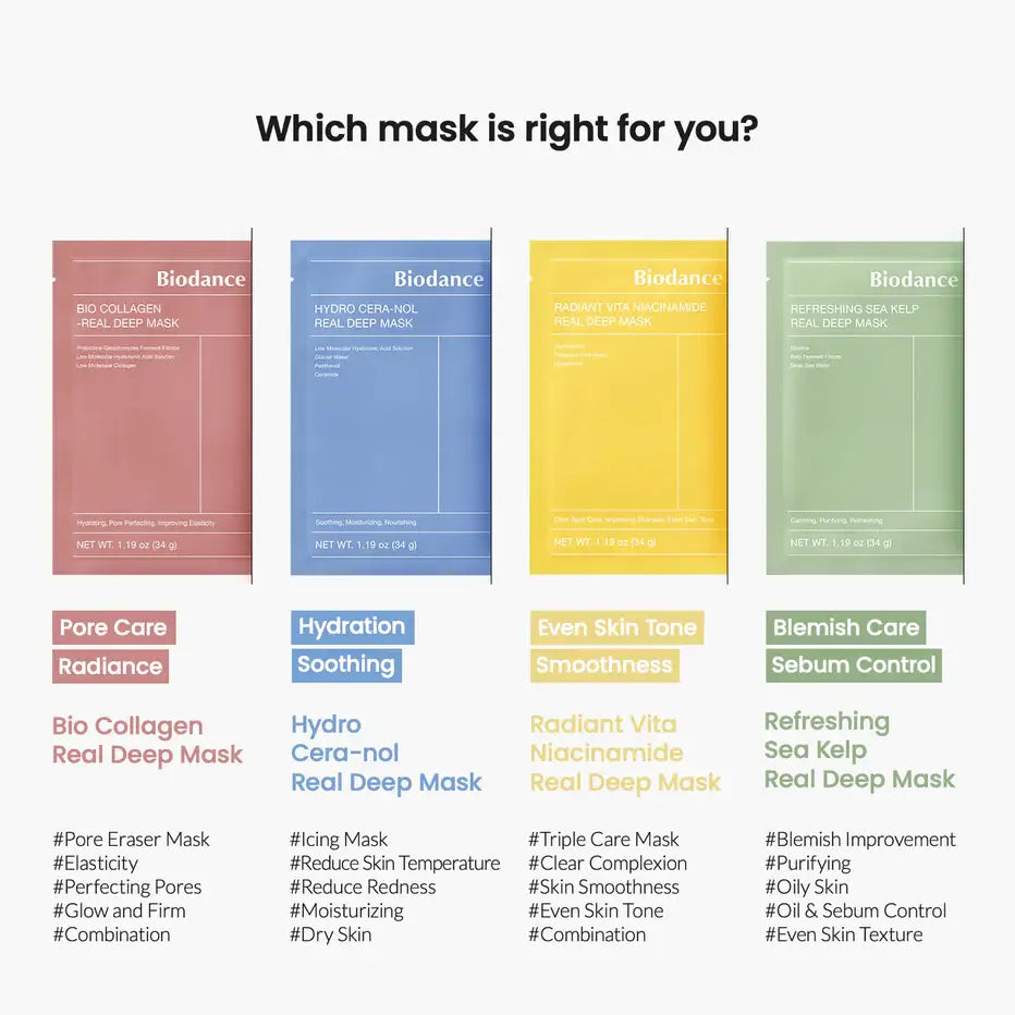 BIODANCE Refreshing Sea Kelp Real Deep Face Sheet Mask