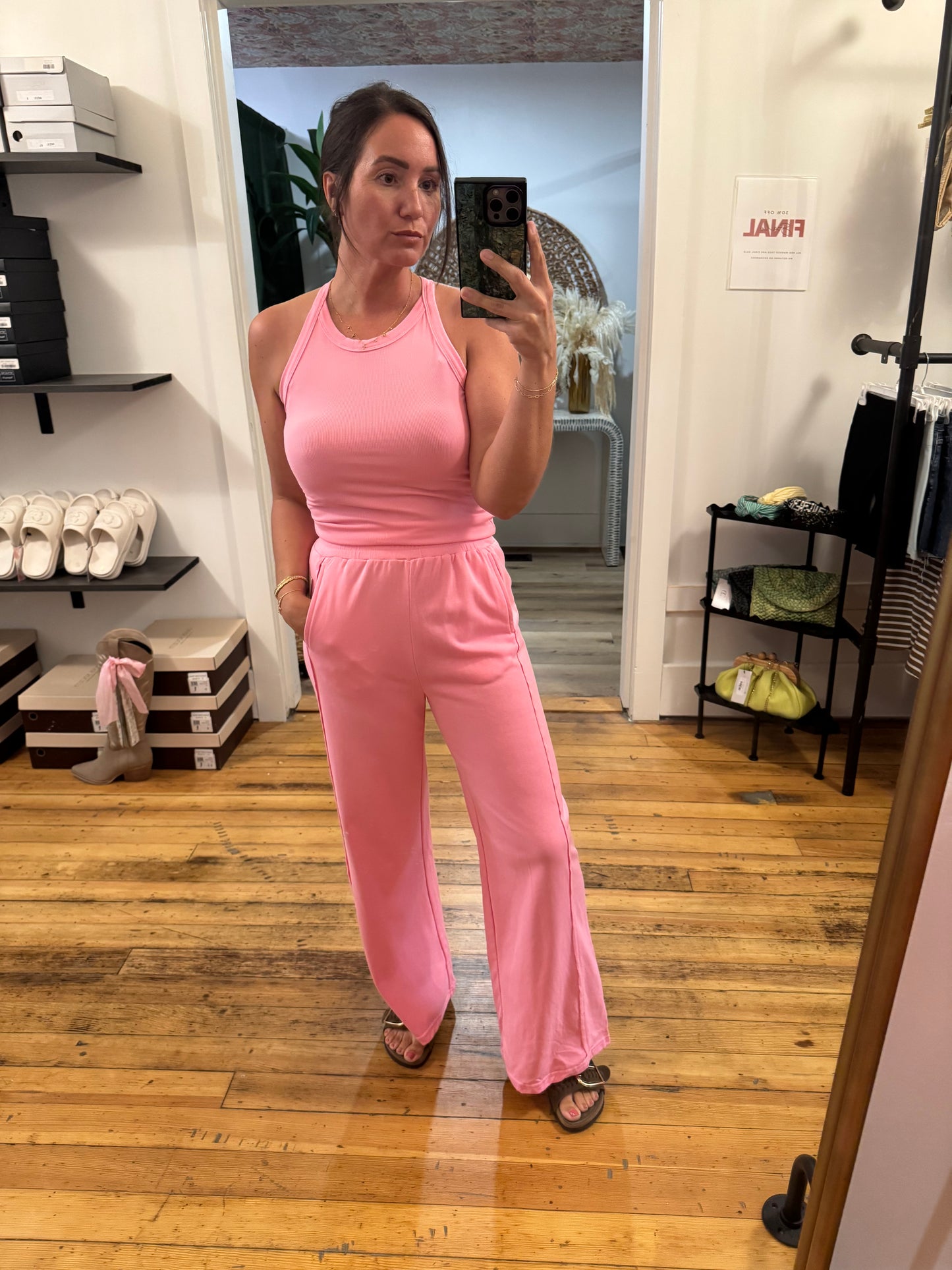 Pink Tank & Pant Set