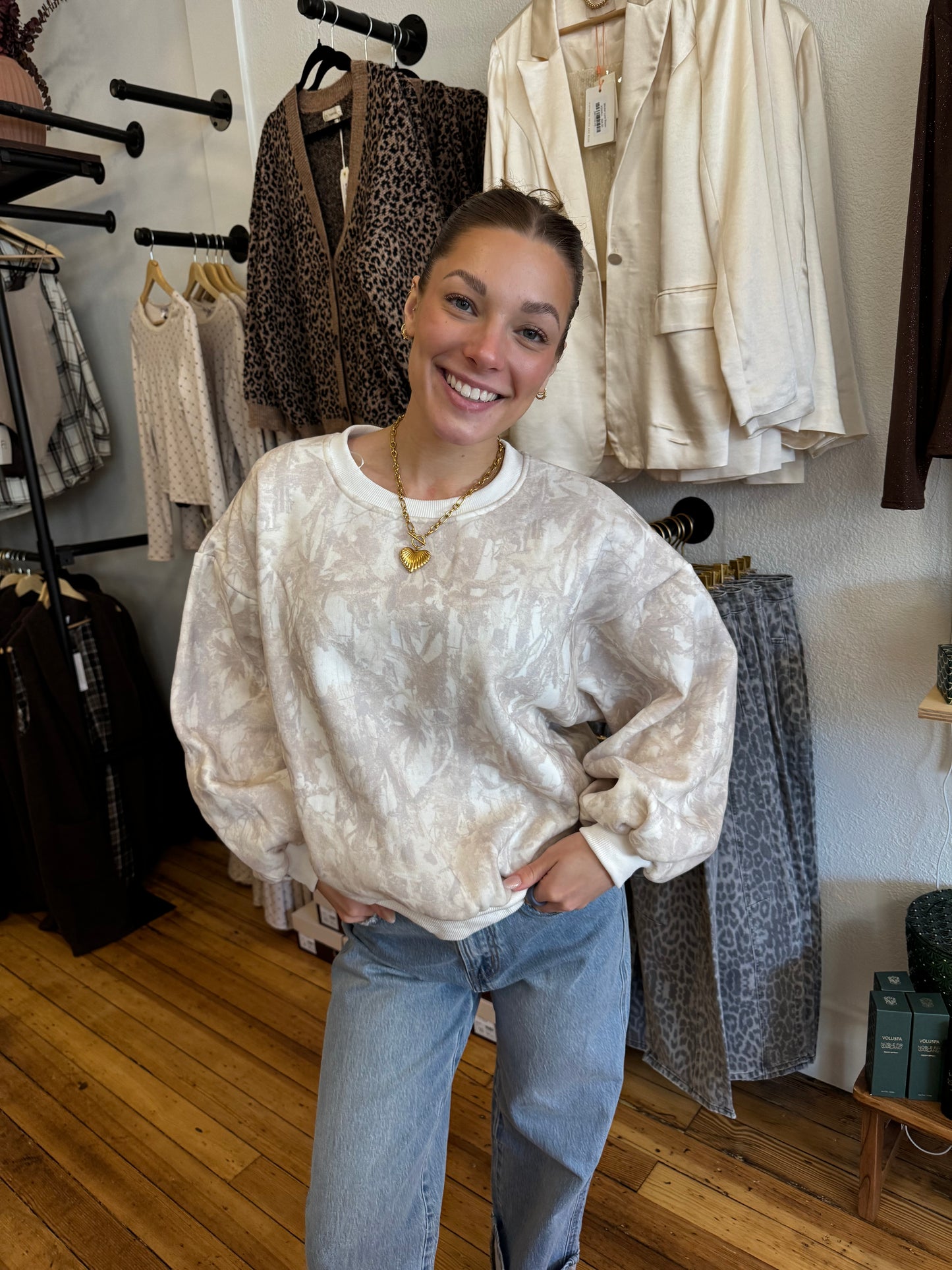 Woodland Camo Crewneck Set