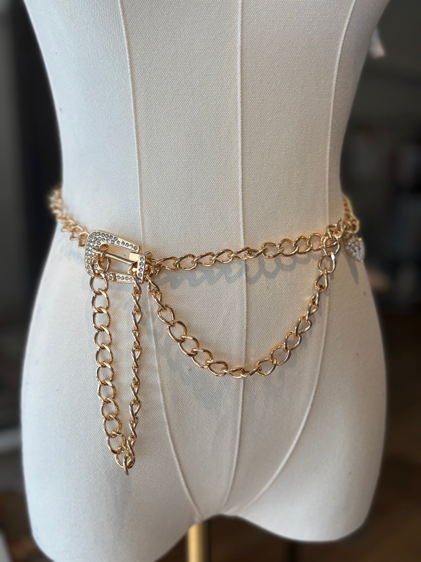 Bling Chain Belt - Gold