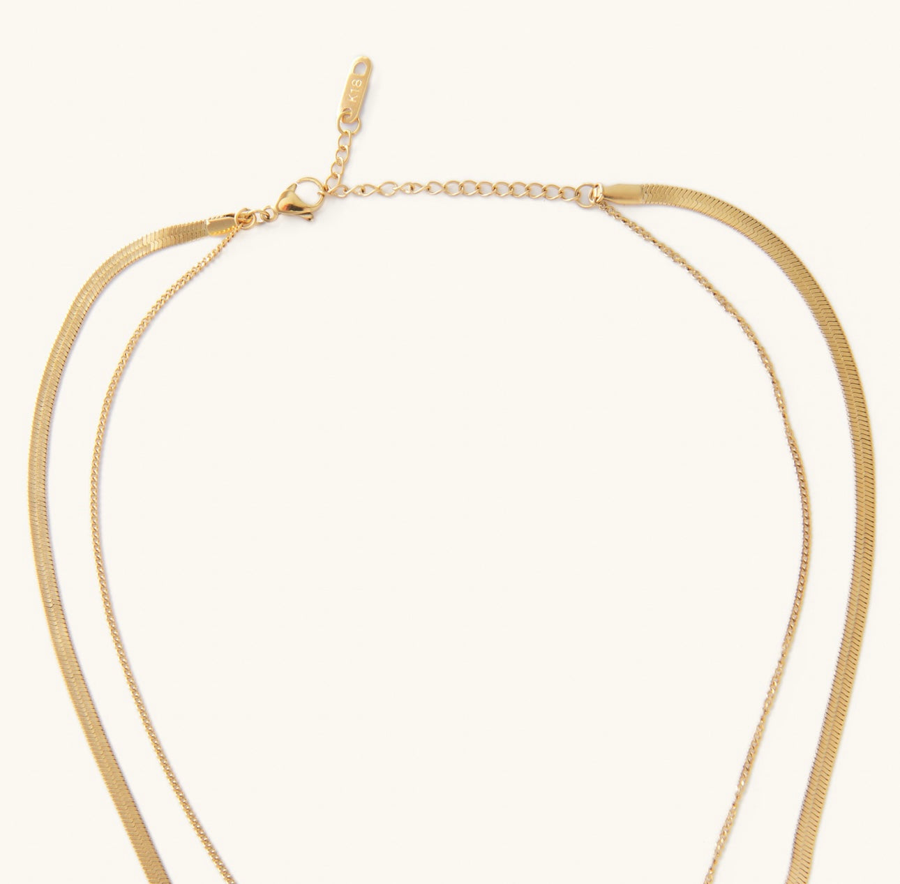 Juliana Double Chain Necklace - Clear