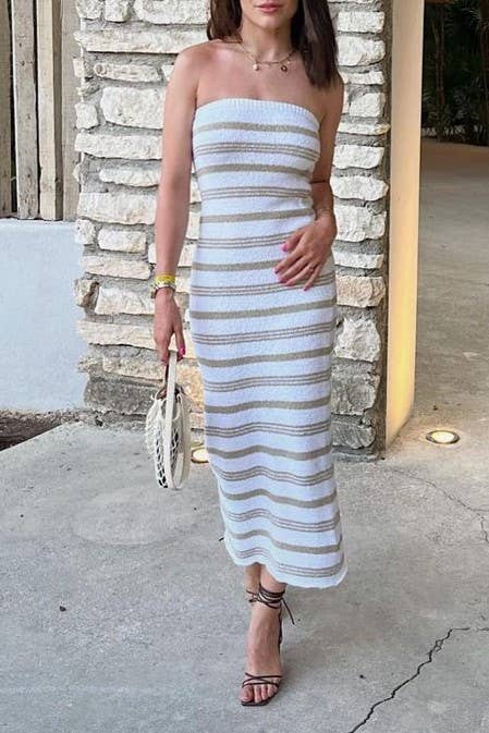 Coastal Strapless Dress