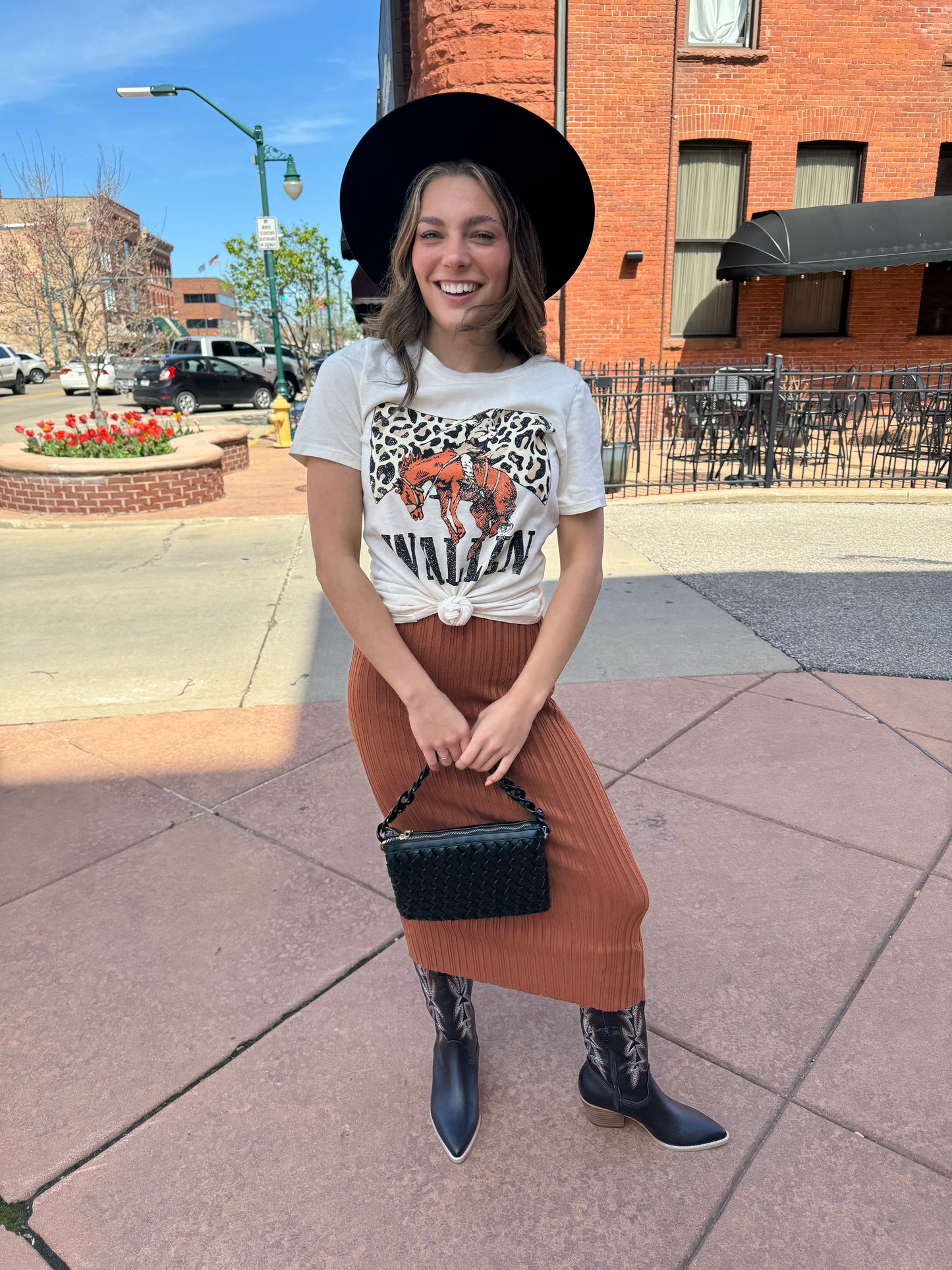 Abby V-Neck Knit Midi Dress