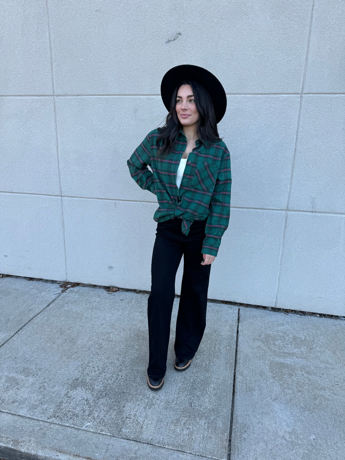 Mari Green Flannel Shirt
