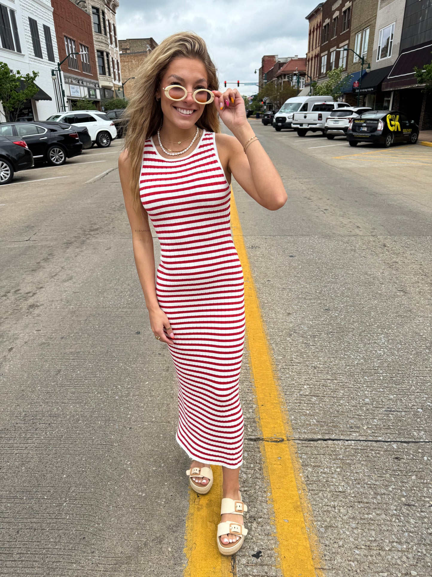 Amelia Striped Dress
