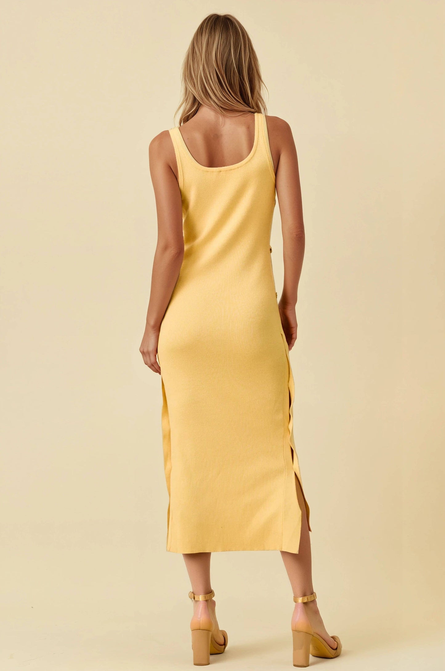Golden Glow Midi Dress