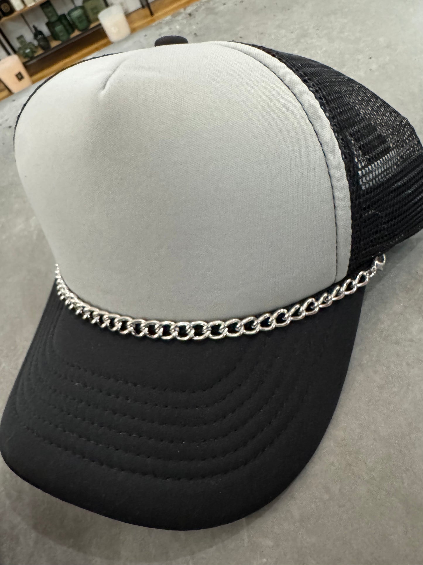 Twisted Silver Hat Chain