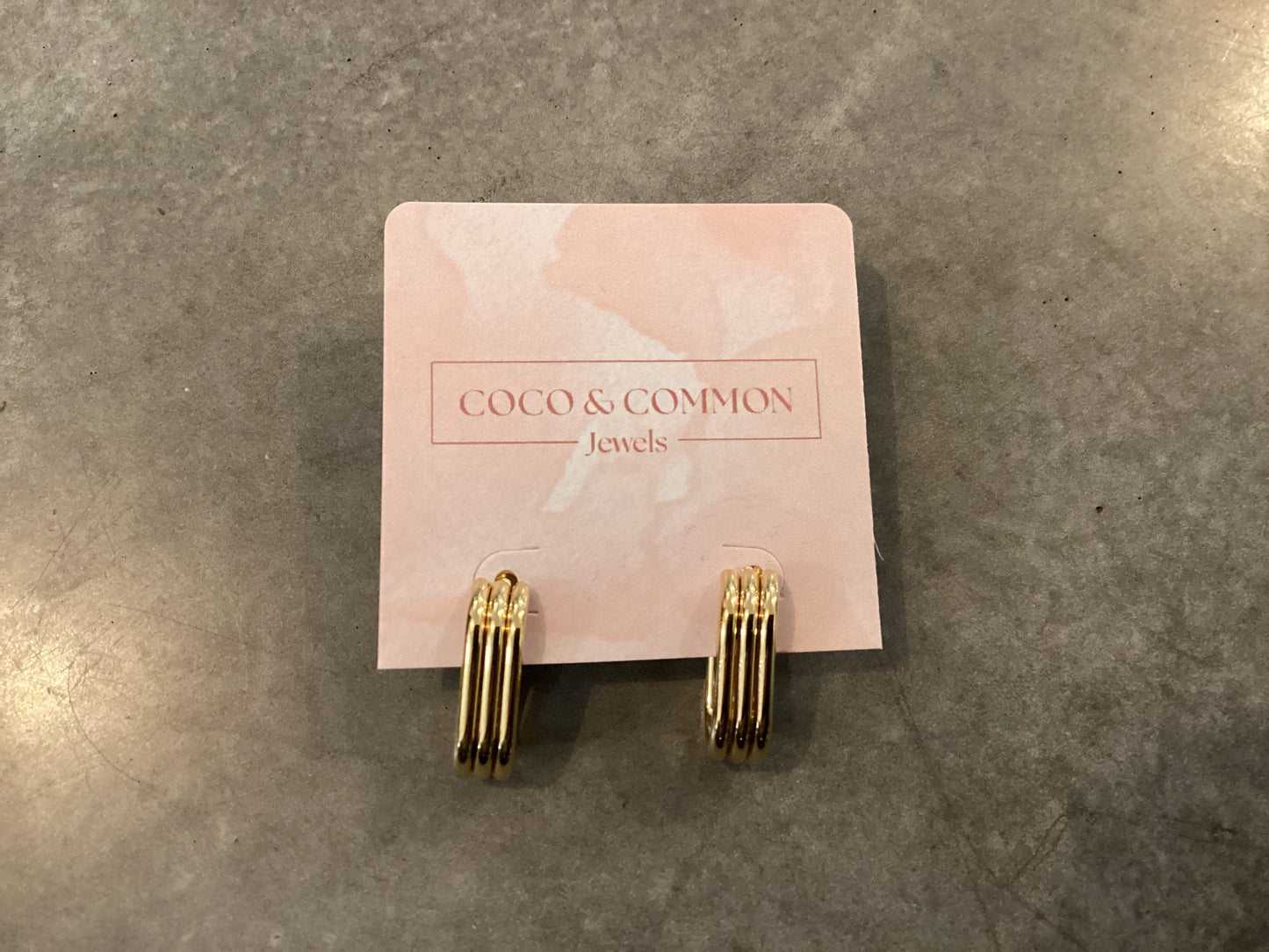 Golden Stack Huggie Hoops