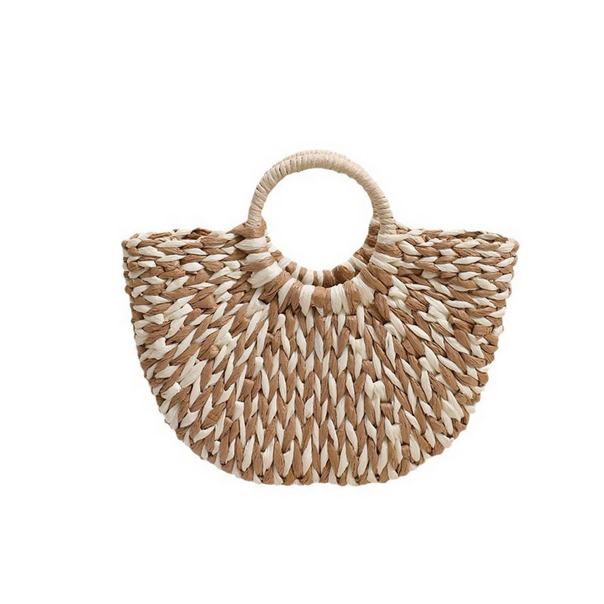 Rachel Handbag - White/ Tan