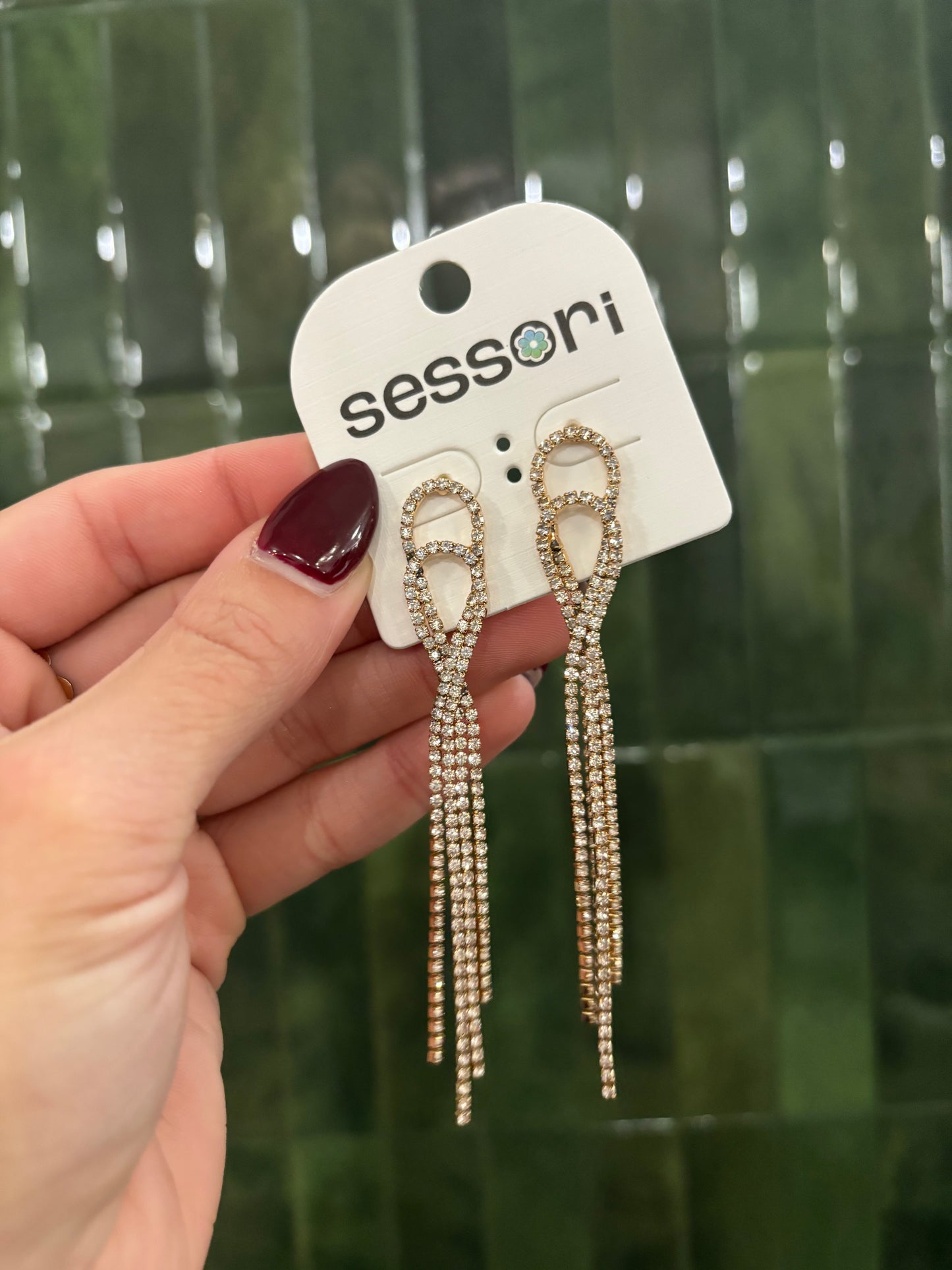 Tied Drop Earrings - Gold
