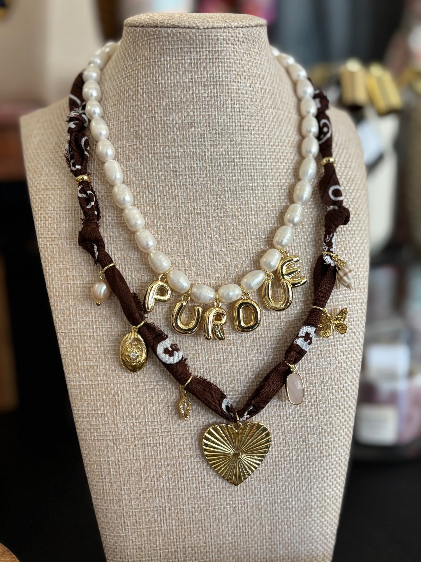 Purdue Pearl Necklace