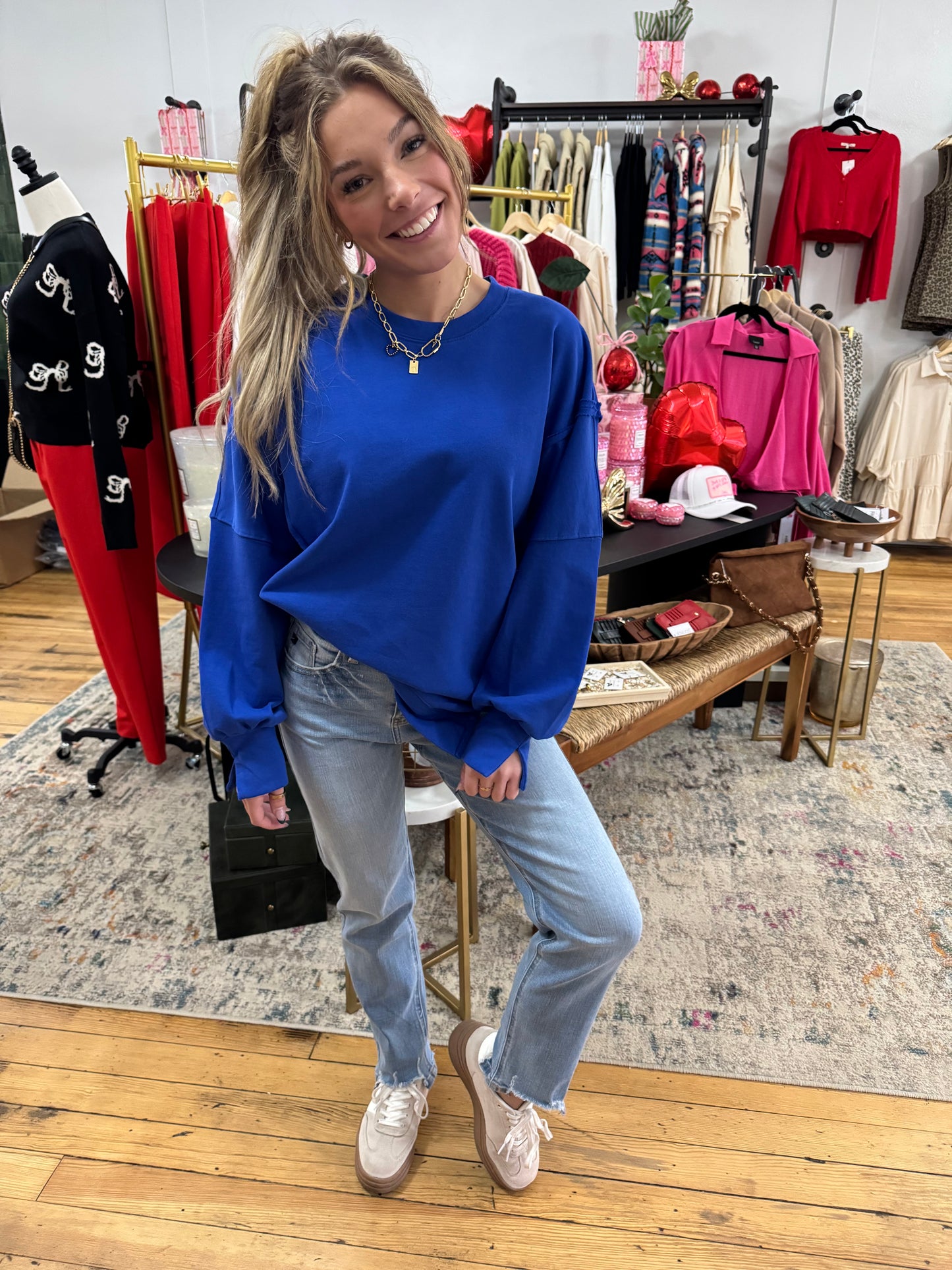 Trina Sweatshirt - Colbalt Blue