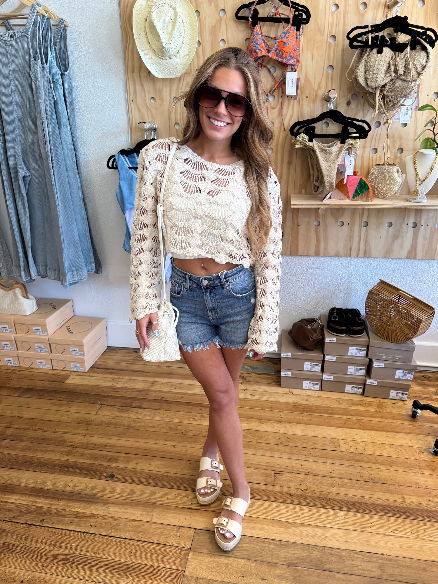 Celeste Crochet Top