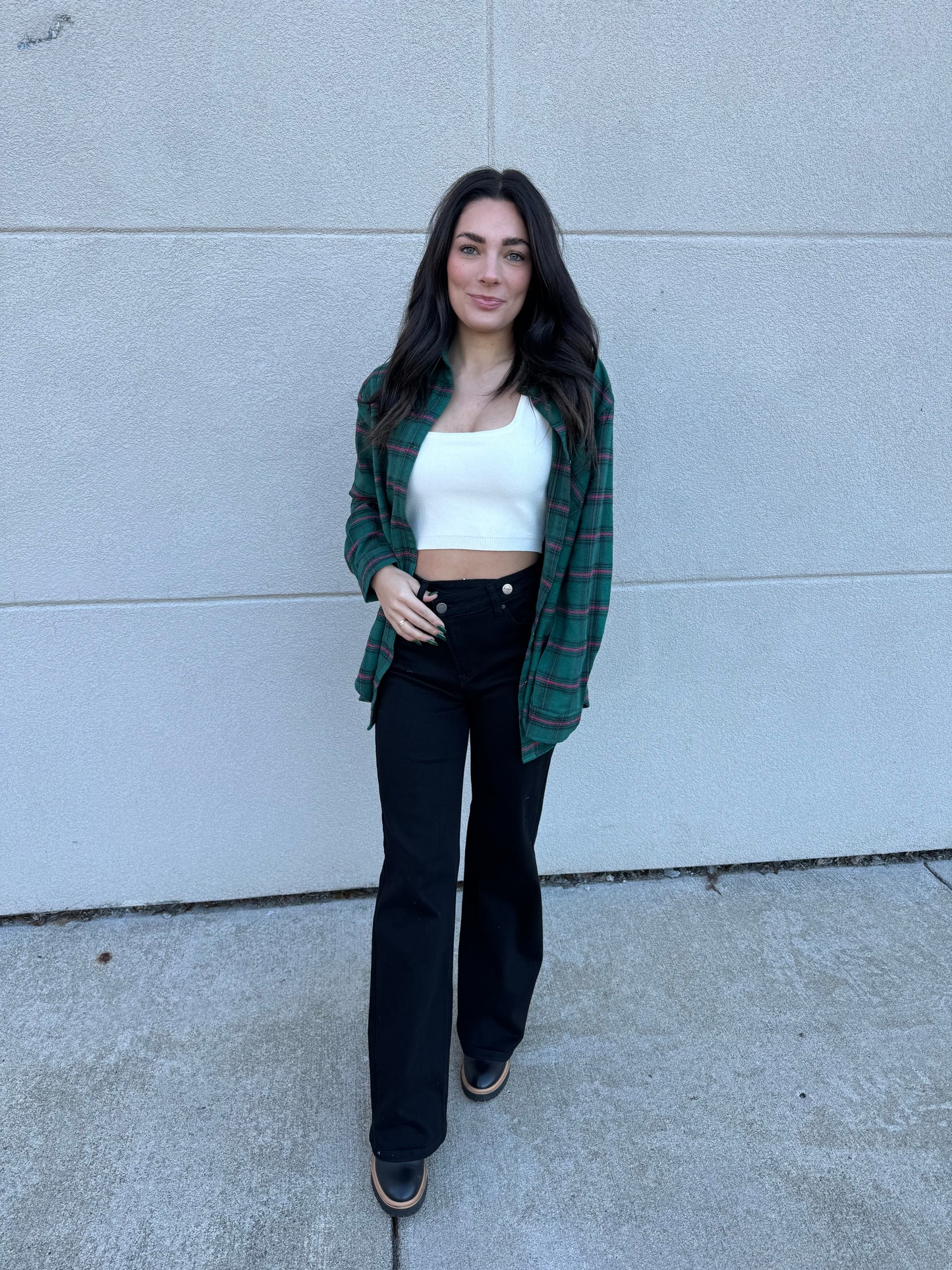 Mari Green Flannel Shirt