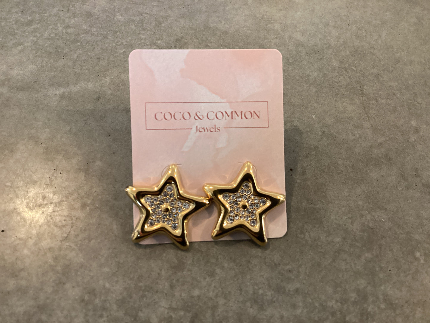 Golden Wish Star Studs