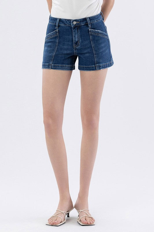 Heather Denim Shorts