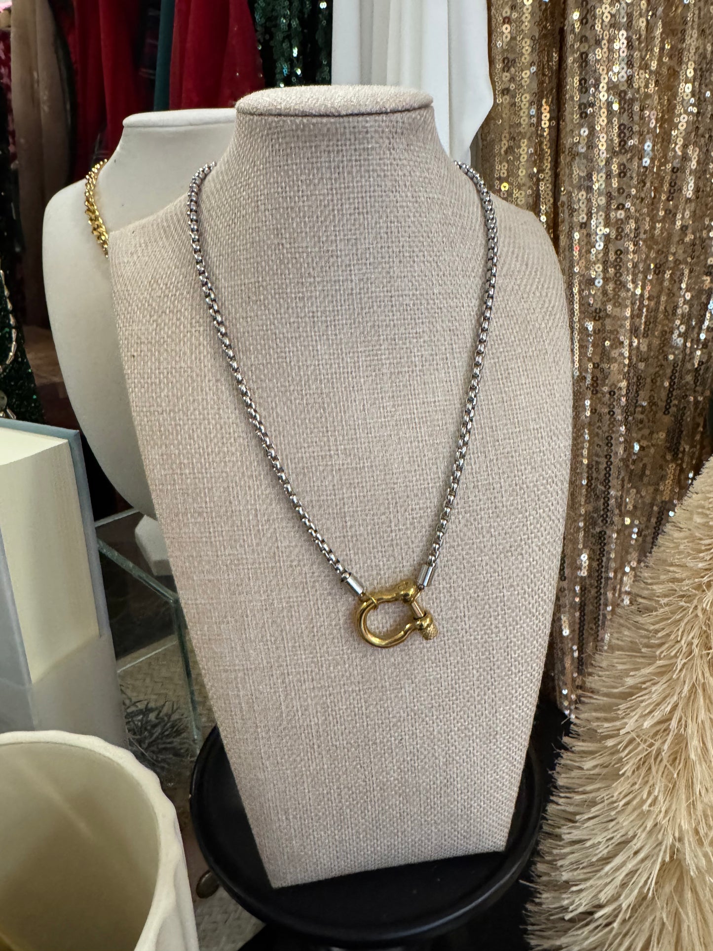 Locket Necklace - Two Tone