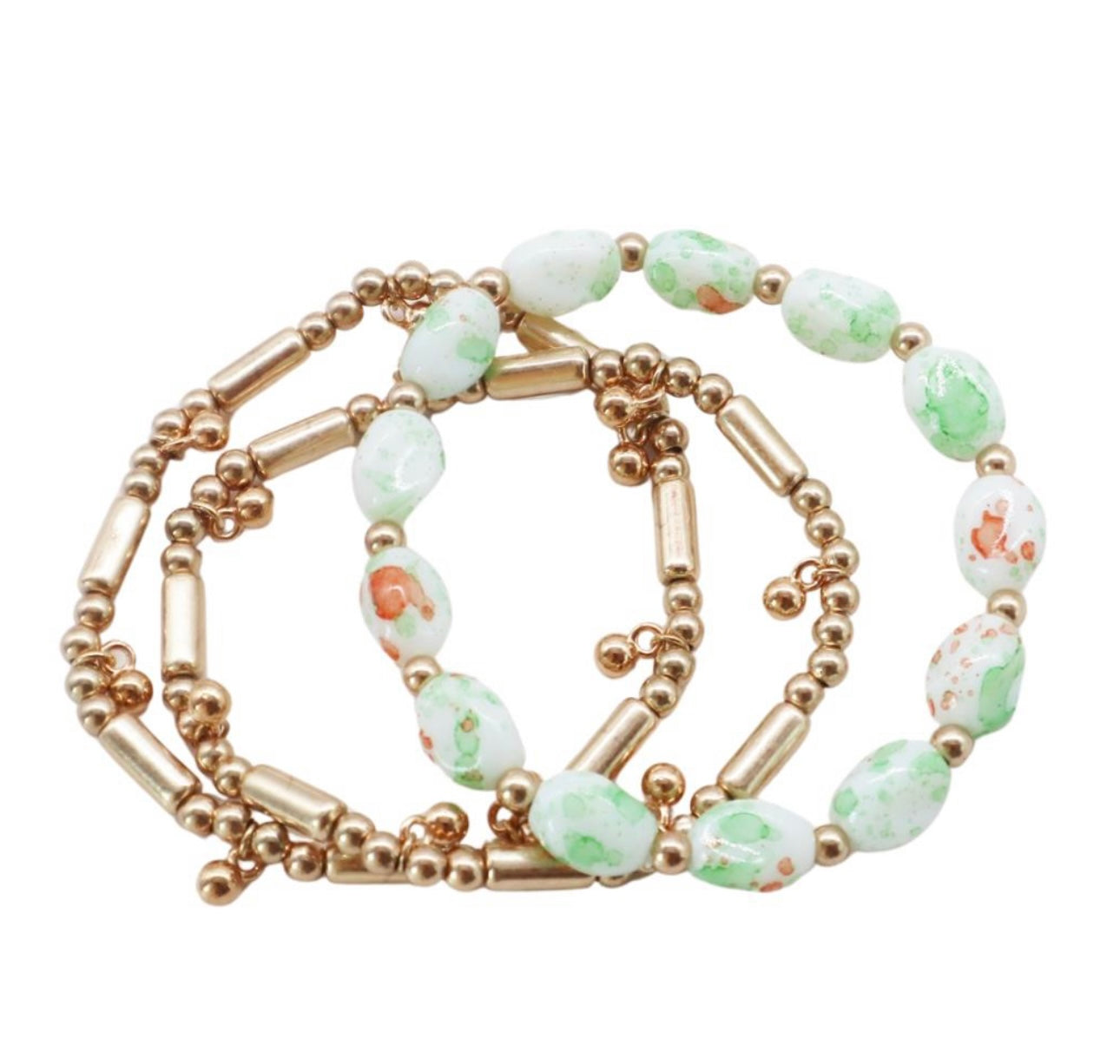 Marble Bracelet Set - Green