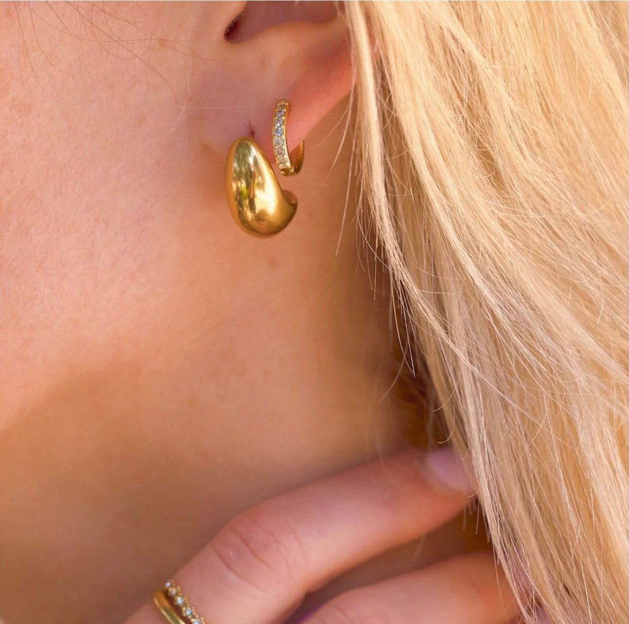 Teardrop Chunky Hoops