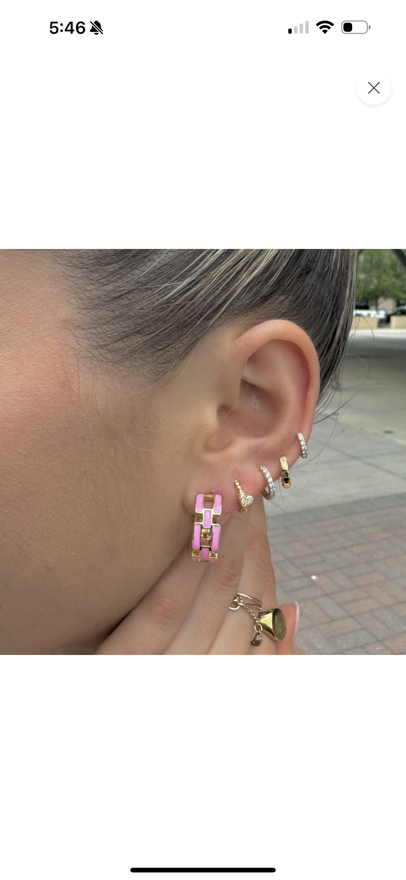 Penny Pink Acrylic Hoops