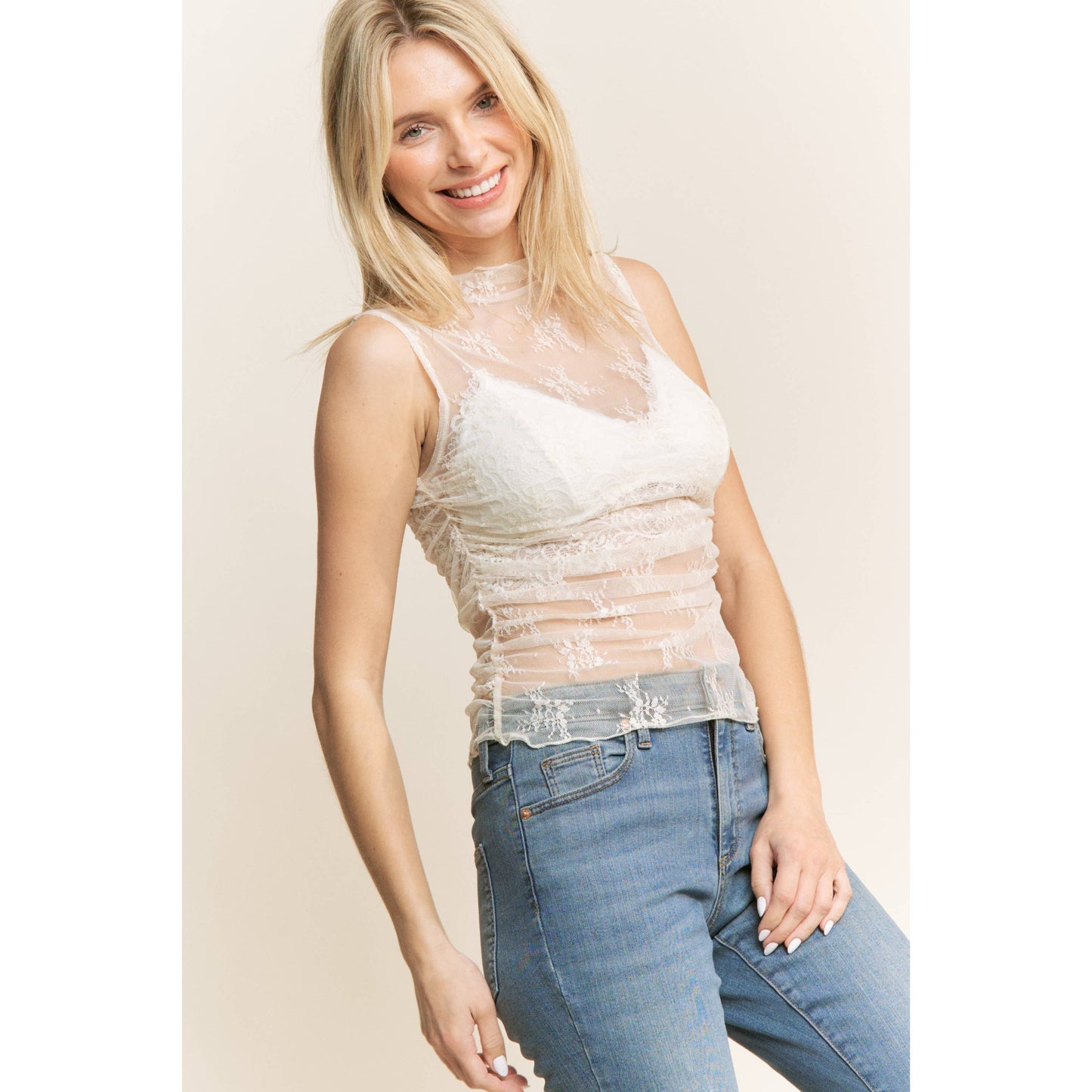 White Bloom Lace Top