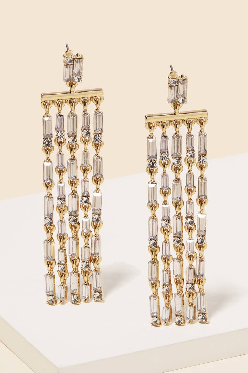 Crystal Fringe Fashion Earrings