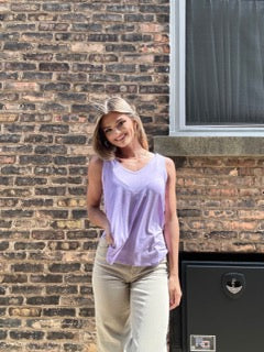 Basic V-neck Tank Top - Lavender