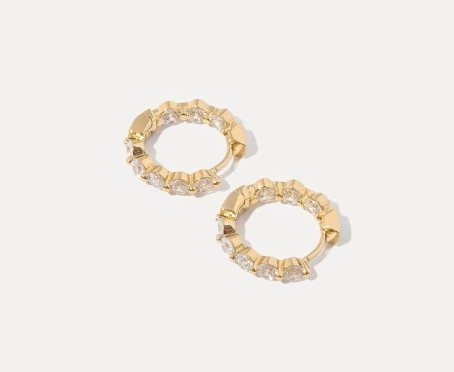 Shea Hoops- White/ Gold