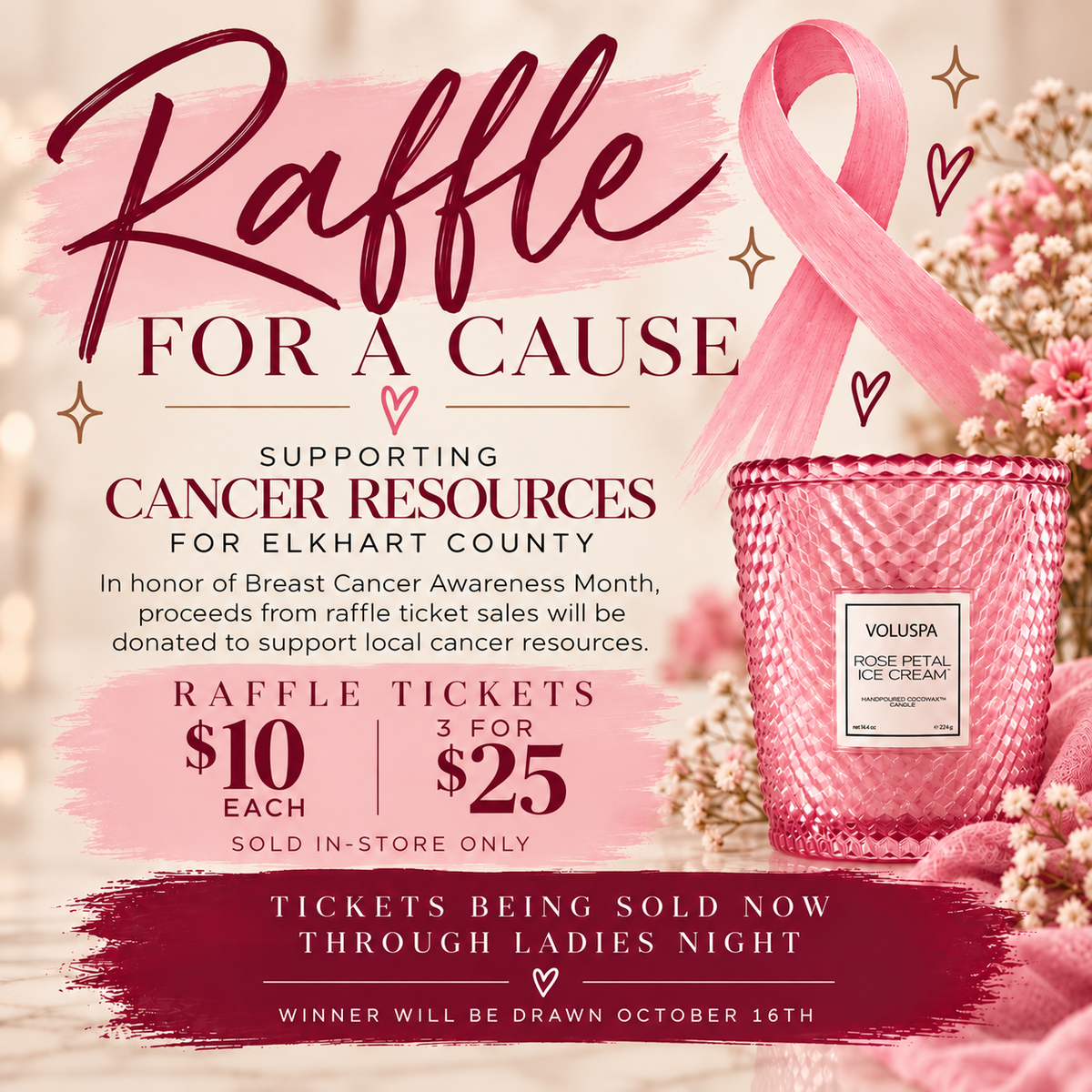 Raffle for 5 wick