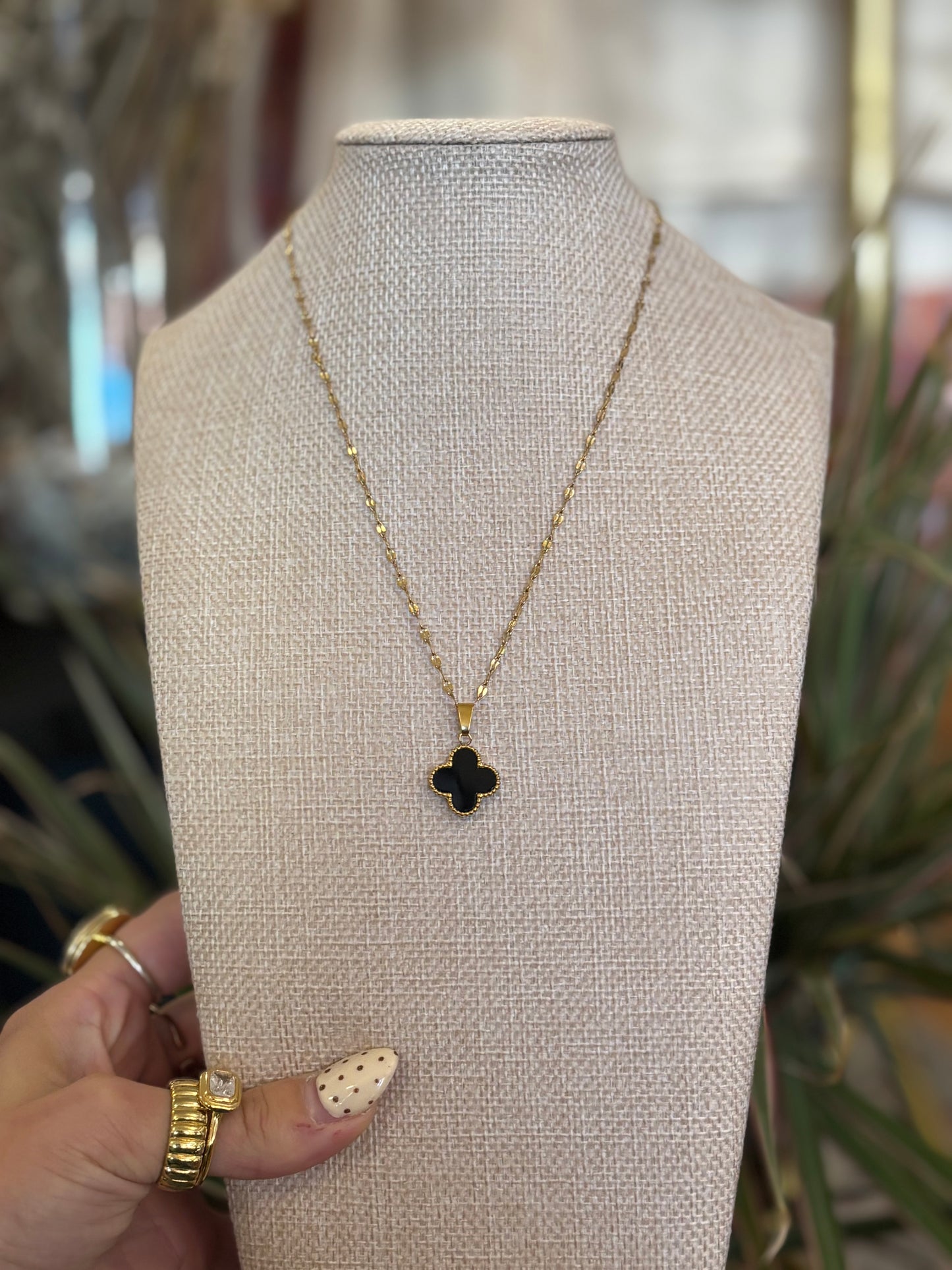 The Noir Clover Necklace