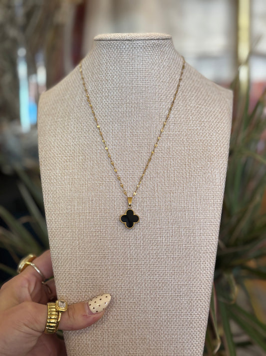The Noir Clover Necklace