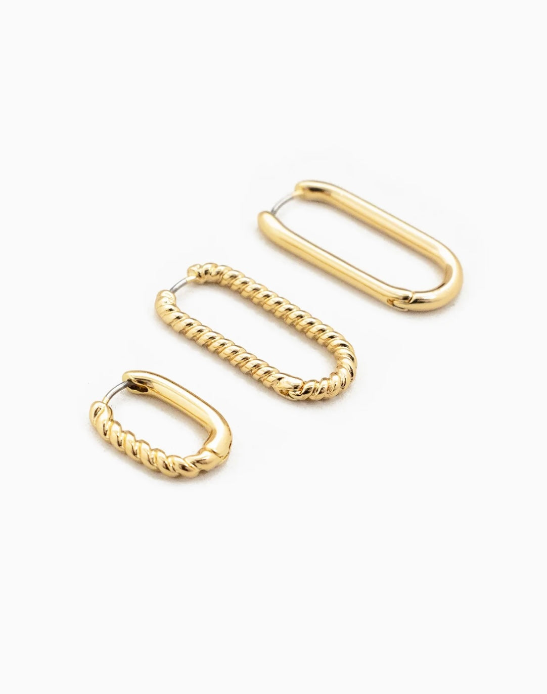 Chloe Oval Earring Set - Gold