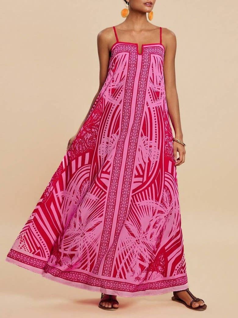 Sunset Palm Maxi Dress
