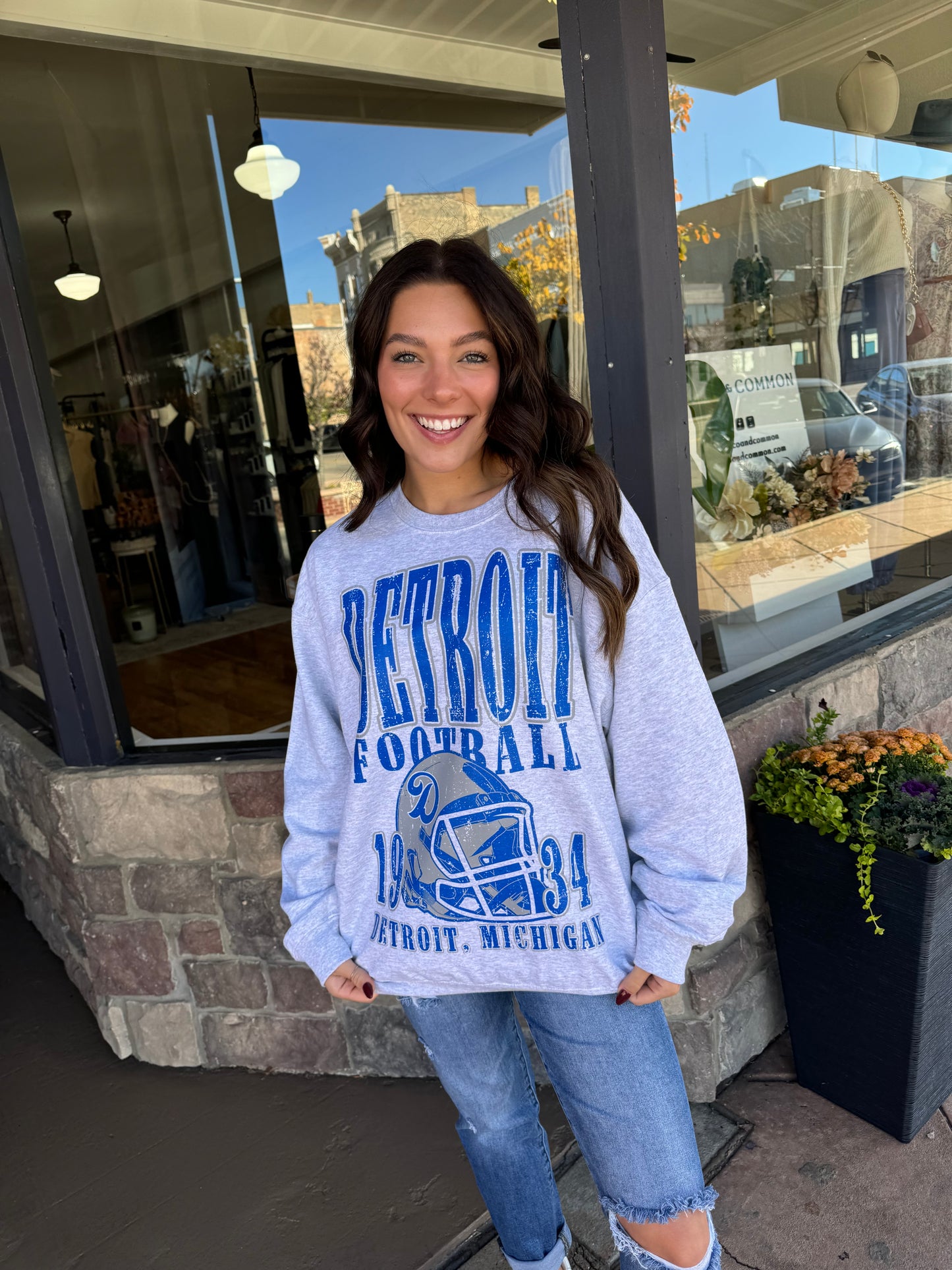 Detroit Football Oversized Sweatshirt