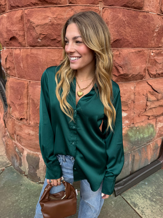 The Spark Blouse - Emerald