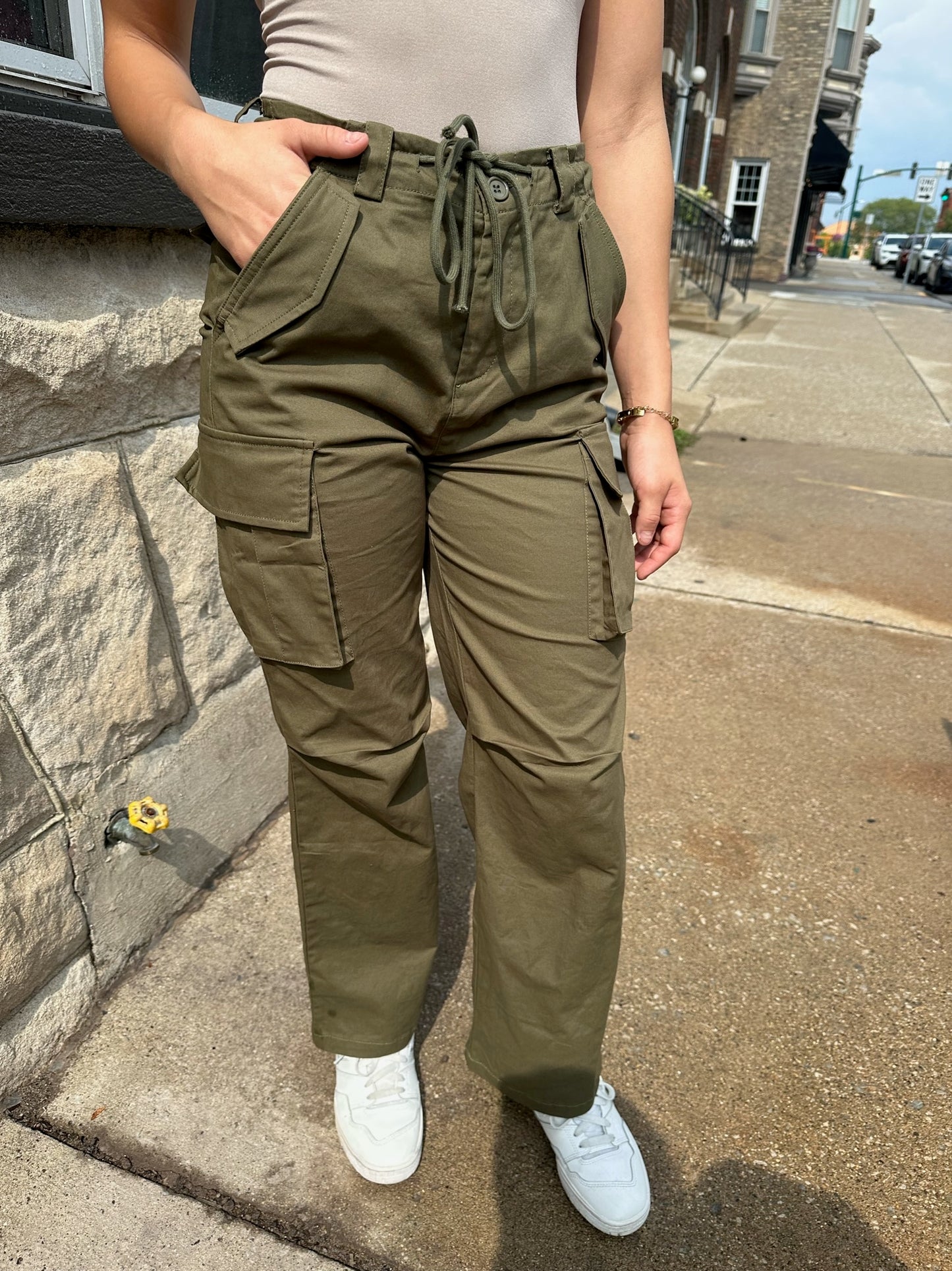 Drawstring Cargo Pants