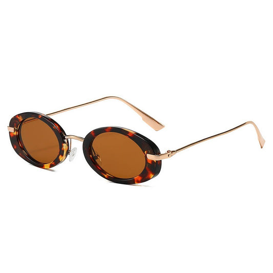 Oval Retro Sunglasses - Tortoise