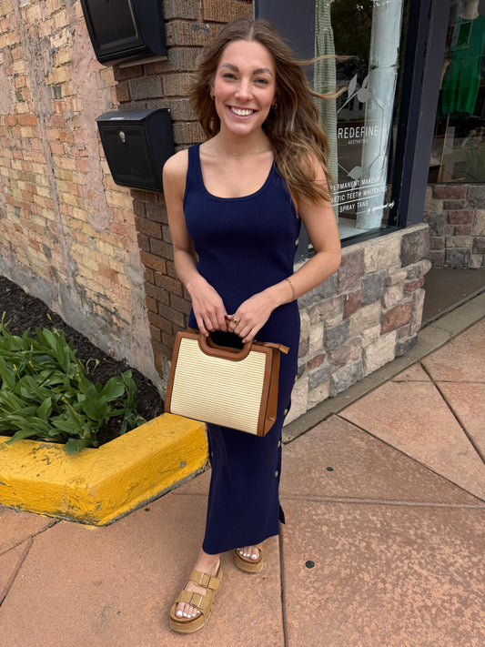 Coastal Tide Midi Dress