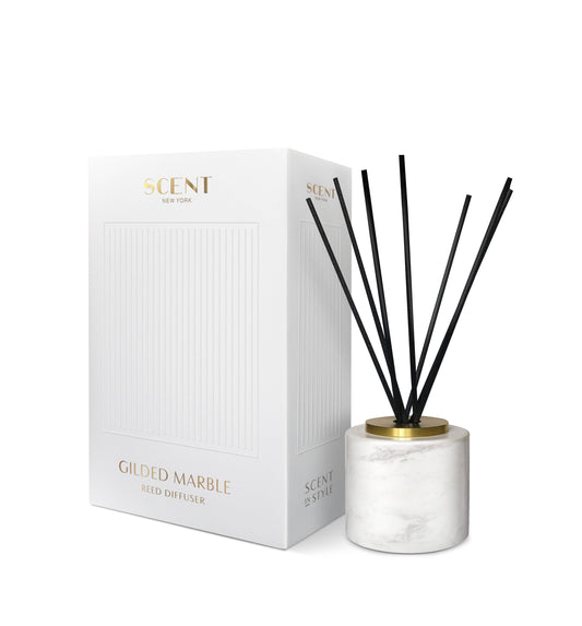 Gilded Marble Reed Diffuser: Santal / One Way