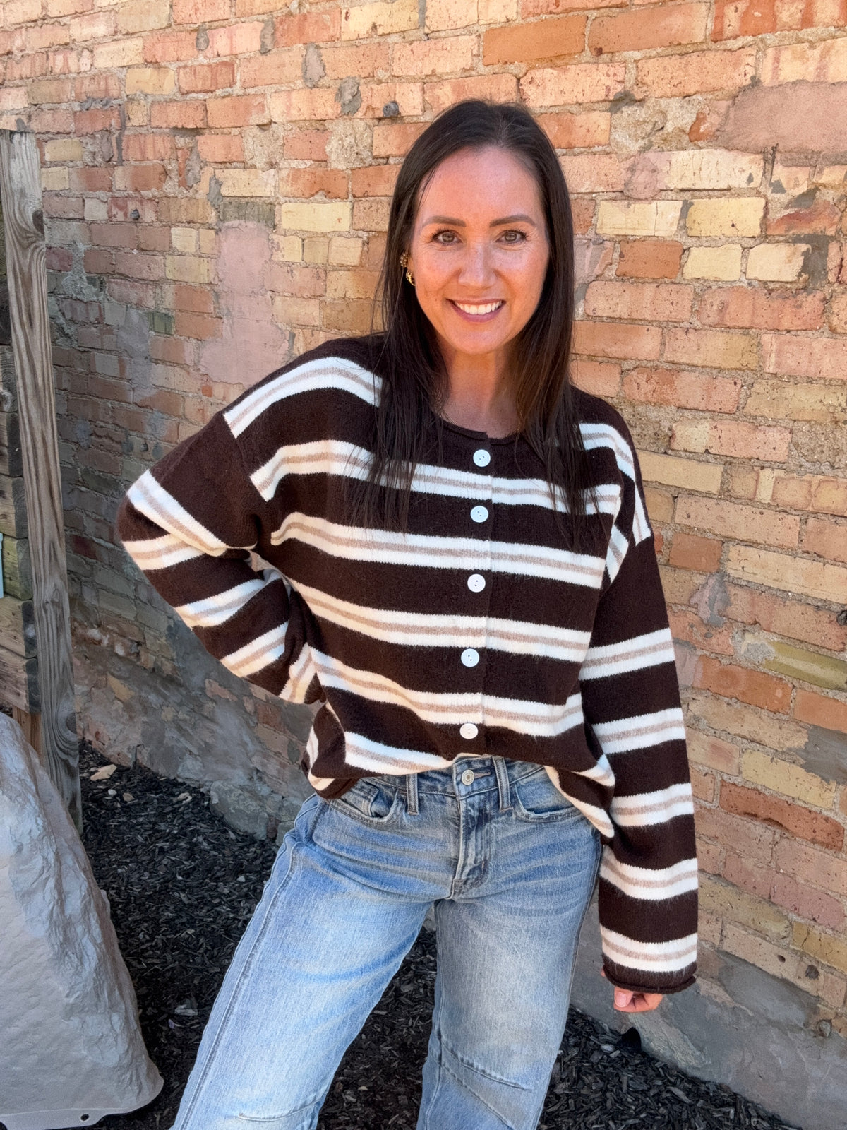 Jolie Striped Cardigan